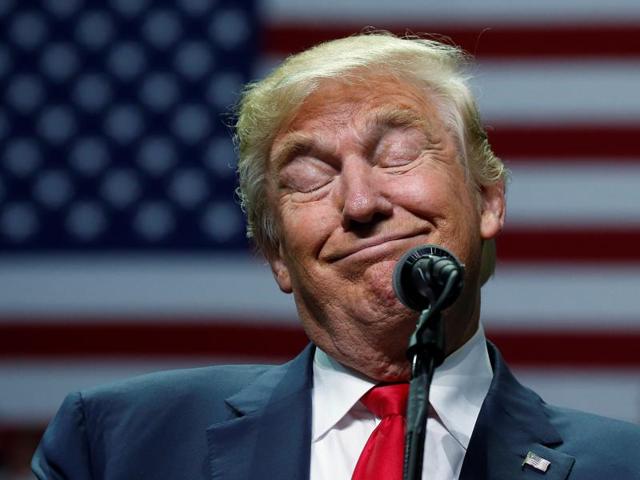 Trump’s campaign has been marked by a pattern of inflammatory statements, dating back to his harsh rhetoric about Mexican immigrants. He has taken a particularly hard line against Muslims in the days since the Paris attacks, advocating enhanced surveillance of mosques over fears of radicalization. Here he attends a campaign event in Hershey on November 4, 2016. (REUTERS photo)
