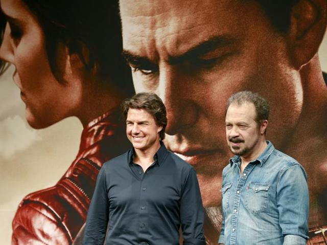 Actor Tom Cruise, left, and director Edward Zwick pose for photographers during a press conference to promote Jack Reacher: Never Go Back in Tokyo. (AP) Actor Tom Cruise, left, and director Edward Zwick pose for photographers during a press conference to promote Jack Reacher: Never Go Back in Tokyo. (AP)