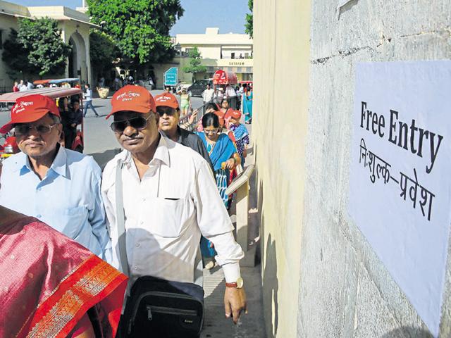 Rajasthan’s archaeology and museum department announced free entry at all its monuments.(Himanshu Vyas/HT Photo) Rajasthan’s archaeology and museum department announced free entry at all its monuments.(Himanshu Vyas/HT Photo)