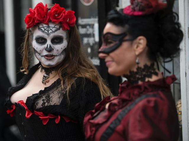 Though it’s a festival celebrating Gothic culture, there isn’t any dress code. Participants can wear anything from jeans to the most bizarre of clothes and make-up. (AFP) Though it’s a festival celebrating Gothic culture, there isn’t any dress code. Participants can wear anything from jeans to the most bizarre of clothes and make-up. (AFP)