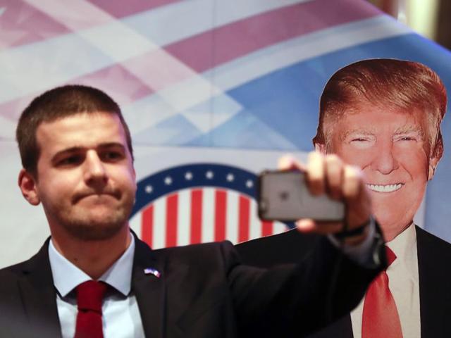 U.S. Republican presidential nominee Donald Trump arrives to speak at his election night rally with his son Barron and Melania in Manhattan, New York, U.S., November 8 (REUTERS) U.S. Republican presidential nominee Donald Trump arrives to speak at his election night rally with his son Barron and Melania in Manhattan, New York, U.S., November 8 (REUTERS)