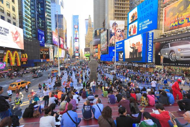 New York City comprises 5 boroughs sitting where the Hudson River meets the Atlantic Ocean. At its core is Manhattan, a densely populated borough that’s among the world’s major commercial, financial and cultural centers. Its iconic sites include skyscrapers such as the Empire State Building and sprawling Central Park. Broadway theater is staged in neon-lit Times Square. (Getty Images/iStockphoto) New York City comprises 5 boroughs sitting where the Hudson River meets the Atlantic Ocean. At its core is Manhattan, a densely populated borough that’s among the world’s major commercial, financial and cultural centers. Its iconic sites include skyscrapers such as the Empire State Building and sprawling Central Park. Broadway theater is staged in neon-lit Times Square. (Getty Images/iStockphoto)