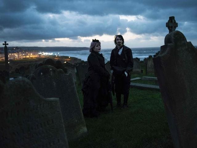 It is organised in Whitby, northern England, every Halloween to celebrate its links with Bram Stoker’s Dracula — the classic of Gothic literature. (AFP) It is organised in Whitby, northern England, every Halloween to celebrate its links with Bram Stoker’s Dracula — the classic of Gothic literature. (AFP)