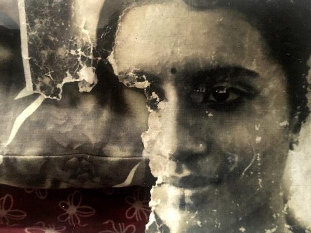 A tattered photograph of Palit’s first wife, Rumi Ray, who passed during the filming of Orphan. (Photo courtesy: Ranjan Palit) A tattered photograph of Palit’s first wife, Rumi Ray, who passed during the filming of Orphan. (Photo courtesy: Ranjan Palit)
