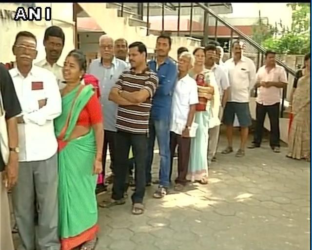 People form a queue outside a bank in Chennai to exchange old currency notes. (ANI Photo) People form a queue outside a bank in Chennai to exchange old currency notes. (ANI Photo)