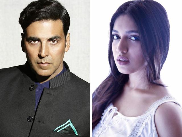 Akshay Kumar and Bhumi Pednekar will be seen together in Toilet -- Ek Prem Katha. (HT Photo) Akshay Kumar and Bhumi Pednekar will be seen together in Toilet -- Ek Prem Katha. (HT Photo)