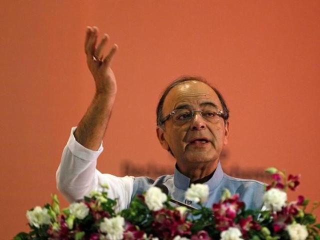 In this file photo, finance minister Arun Jaitley addresses a seminar in Ahmedabad.(Reuters)
