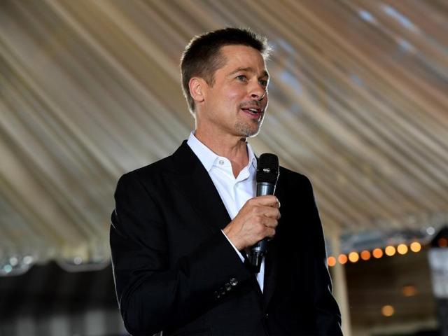 Actor Brad Pitt speaks at the fan event for Paramount Pictures' Allied at Regency Village Theatre. (AFP) Actor Brad Pitt speaks at the fan event for Paramount Pictures' Allied at Regency Village Theatre. (AFP)