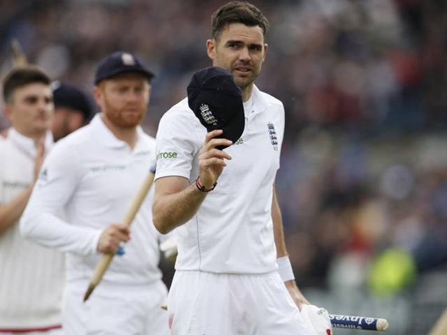 James Anderson suffered a stress fracture in his shoulder which ruled him out of the first Test. (REUTERS) James Anderson suffered a stress fracture in his shoulder which ruled him out of the first Test. (REUTERS)