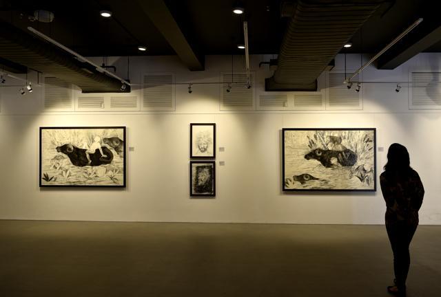 Delhi’s newest gallery, Saffronart at The Claridges hotel on APJ Abdul Kalam Road. A new gallery naturally means a new exhibition, and it was the gallery’s intention to highlight senior artists, especially the leading modernists who set the course of the modern art movement in India (Sanjeev Verma/HT Photo)