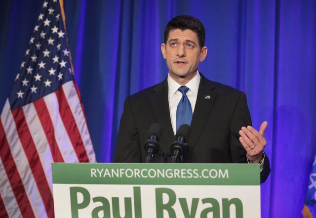 Speaker of the US House of Representatives Paul Ryan speaks to the press November 9 in Janesville, Wisconsin. (AFP Photo) Speaker of the US House of Representatives Paul Ryan speaks to the press November 9 in Janesville, Wisconsin. (AFP Photo)