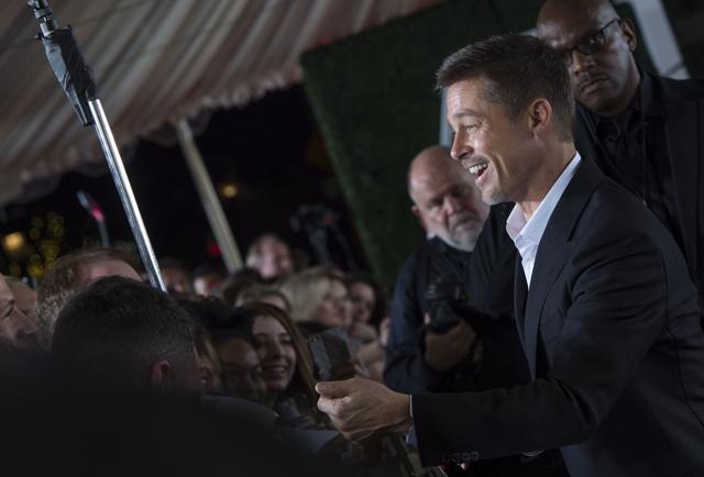 Actor Brad Pitt attends the fan event for Paramount Pictures' Allied at Regency Village Theatre on November 9, 2016. (AFP) Actor Brad Pitt attends the fan event for Paramount Pictures' Allied at Regency Village Theatre on November 9, 2016. (AFP)