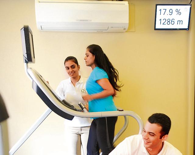 High-altitude training, as seen here at Mumbai’s QI Gym, involves working out in a hypoxic chamber where the oxygen levels have been reduced to the levels generally found in mountainous terrain.