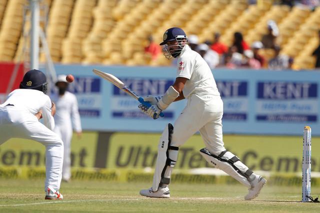 Murali Vijay continued to grind the England bowlers down and his partnership with Pujara put India on top in Rajkot. (BCCI)