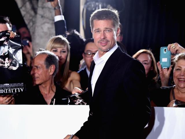 Pitt, 52, attended his first public red carpet event since splitting from wife Angelina Jolie in September. (AFP) Pitt, 52, attended his first public red carpet event since splitting from wife Angelina Jolie in September. (AFP)