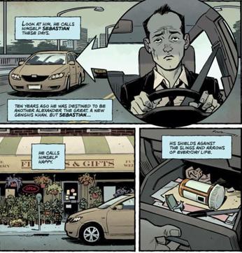 A panel from Palahniuk’s graphic novel, Fight Club 2, which released in June this year. A panel from Palahniuk’s graphic novel, Fight Club 2, which released in June this year.