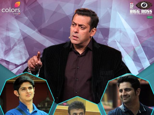 Later in the episode, Salman Khan chides the celebrities for being inactive and making the show boring. (COLORS) 