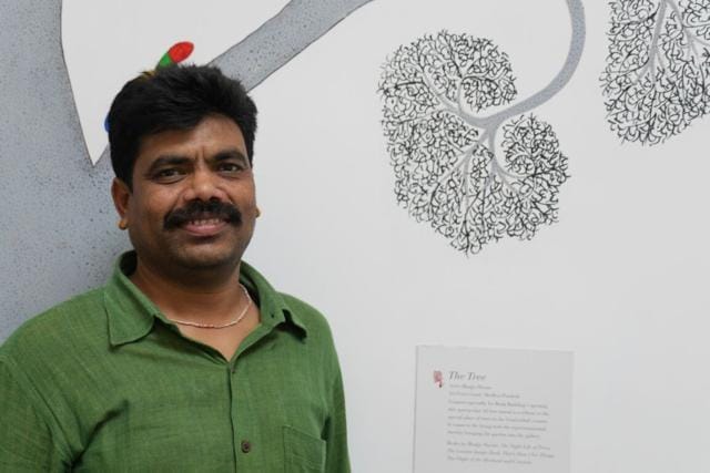 Gond artist Bhajju Shyam, whose artworks based on the age-old tribal art form will be on display next week.