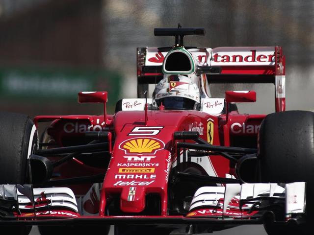Ferrari driver Sebastian Vettel during Friday’s practice at the Interlagos race track in Sao Paulo. (AP) Ferrari driver Sebastian Vettel during Friday’s practice at the Interlagos race track in Sao Paulo. (AP)