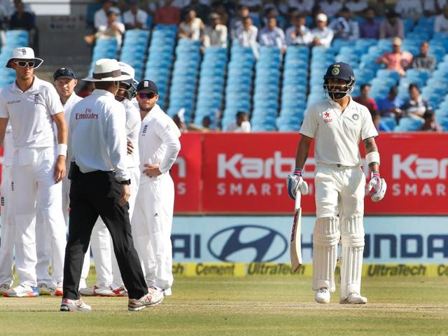 Virat Kohli became the 22nd Indian batsmen and the second Indian captain to be out hit wicket in a Test match. (BCCI) 