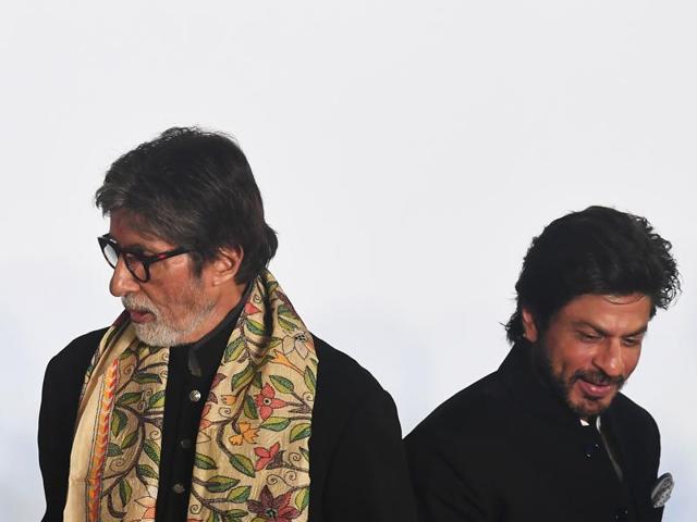 Rarely do we see Amitabh Bachchan and Shah Rukh Khan at the same stage. (AFP Photo) Rarely do we see Amitabh Bachchan and Shah Rukh Khan at the same stage. (AFP Photo)