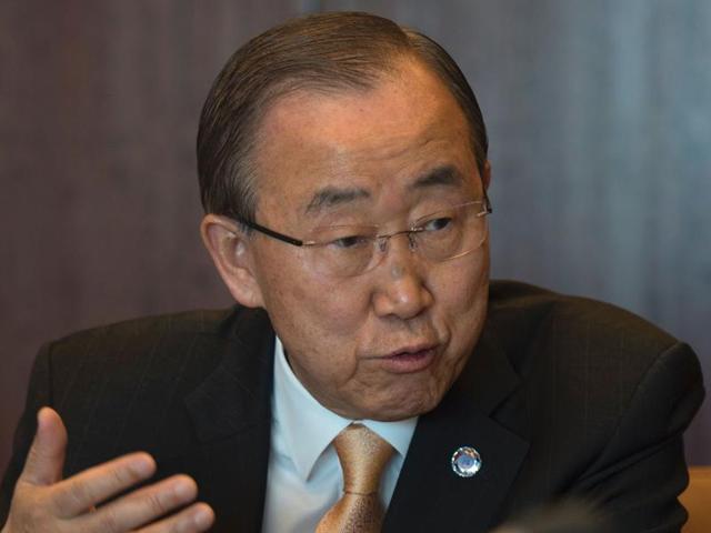 The United Nations secretary general Ban Ki-moon answers questions during an interview at the United Nations in New York. (AFP Photo) The United Nations secretary general Ban Ki-moon answers questions during an interview at the United Nations in New York. (AFP Photo)
