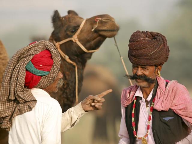 Competitions such as the “matka phod”, “longest moustache”, and “bridal competition” are also one of the key components of this fair. (Deepak Sharma/HT Photo)