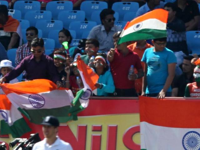 Prime Minister Narendra Modi’s decision to withdraw high denomination notes has impacted the attendance of the fans at the Rajkot Test between India and England. (BCCI) Prime Minister Narendra Modi’s decision to withdraw high denomination notes has impacted the attendance of the fans at the Rajkot Test between India and England. (BCCI)