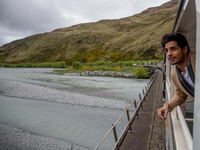 In a fun ride on the TranzAlpine train journey, Bollywood actor Sidharth Malhotra was seen enjoying the beautiful escapades from the farmlands of the Canterbury Plains to the mighty Southern Alps.
