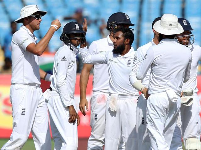 However, just before tea, Adil Rashid struck twice to remove Vijay and Pujara to give England some hope. (BCCI) However, just before tea, Adil Rashid struck twice to remove Vijay and Pujara to give England some hope. (BCCI)