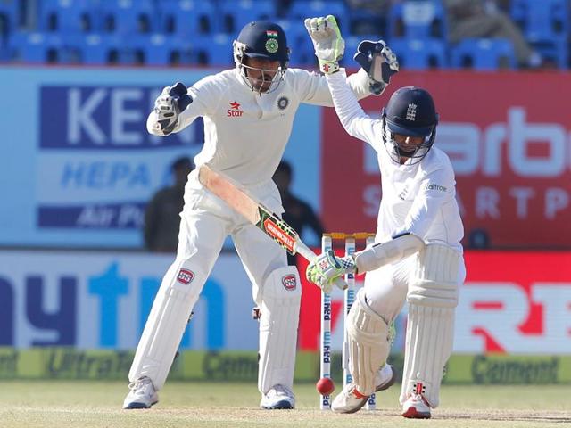 Haseeb Hameed hung in and ensured England did not suffer any jolts in the first hour of the final day. (BCCI) 
