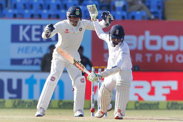 Haseeb Hameed has demonstrated remarkable technique in tackling the spinners in the Rajkot Test. (BCCI)
