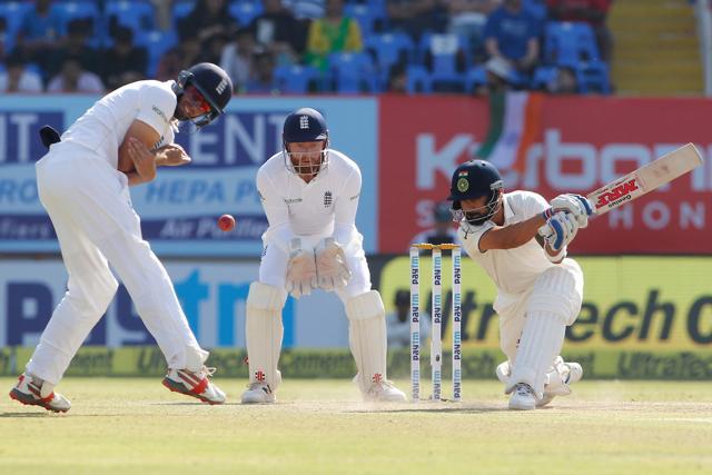 Virat Kohli of India was in confident touch as he aimed to get India to safety in the final session. (BCCI)