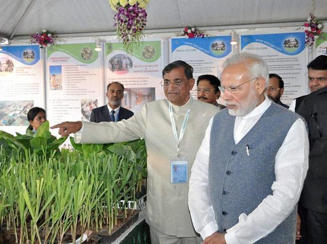 Prime Minister Narendra Modi during the International Conference and Exhibition on Sugarcane Value Chain - Vision 2025 at Vasantdada Sugar Institute (VSI) at in Pune on Sunday. (PTI) Prime Minister Narendra Modi during the International Conference and Exhibition on Sugarcane Value Chain - Vision 2025 at Vasantdada Sugar Institute (VSI) at in Pune on Sunday. (PTI)