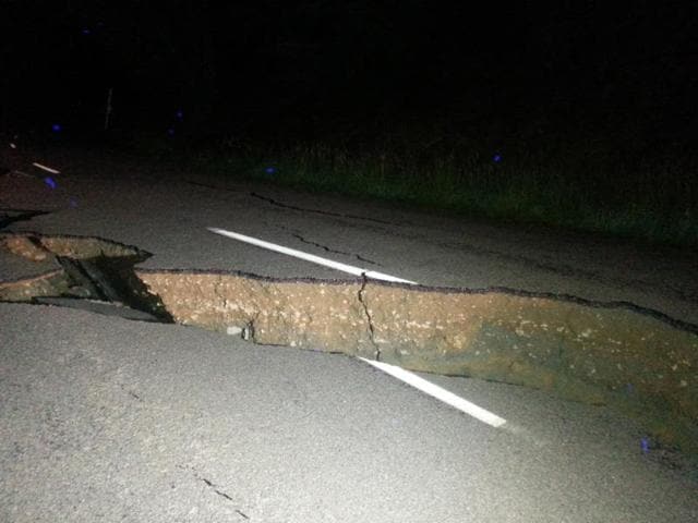 Fissures run along a road by the Centre Port in Wellington after a major earthquake struck New Zealand's south Island early Monday. A powerful earthquake struck in a mostly rural area close to the city of Christchurch but appeared to be more strongly felt in the capital, Wellington, more than 200 km away. (AP Photo) Fissures run along a road by the Centre Port in Wellington after a major earthquake struck New Zealand's south Island early Monday. A powerful earthquake struck in a mostly rural area close to the city of Christchurch but appeared to be more strongly felt in the capital, Wellington, more than 200 km away. (AP Photo)