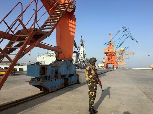 A member of Pakistan Navy is seen at the Gwadar port in Pakistan's Balochistan Province.(Reuters Files Photo) A member of Pakistan Navy is seen at the Gwadar port in Pakistan's Balochistan Province.(Reuters Files Photo)