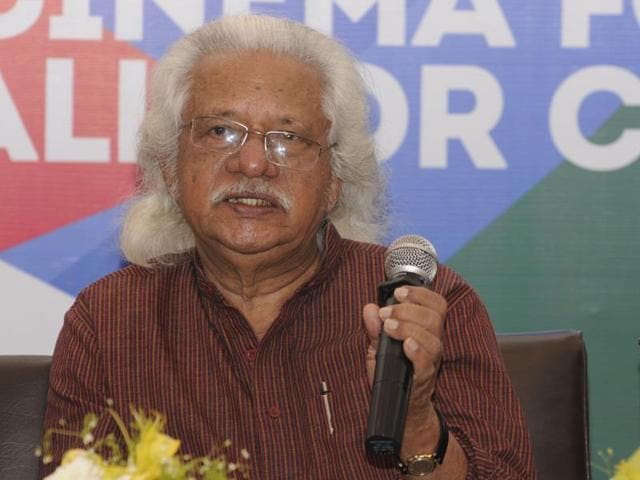 Filmmaker Adoor Gopalakrishnan’s first new digital film Pinneyum was screened in the Special Tribute section of the ongoing 22nd Kolkata International Film Festival.(Samir Jana/HT Photo)