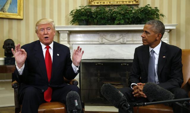 Trump, elected on Tuesday, said he looked forward to more meetings with Obama and said several matters were discussed, including difficulties. (REUTERS) Trump, elected on Tuesday, said he looked forward to more meetings with Obama and said several matters were discussed, including difficulties. (REUTERS)