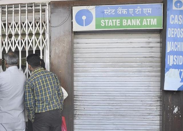 The HT team found the ATMs of Yes Bank, SBI and HDFC closed in Sector 6 and Sector 8 on Monday afternoon. (Representative Image)