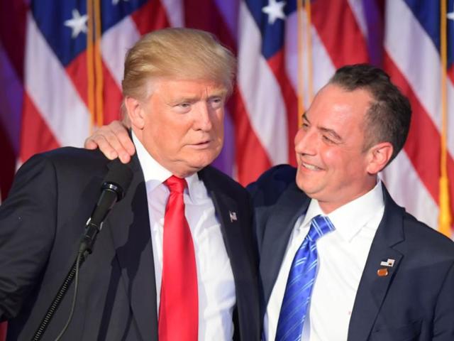 President-elect Donald Trump has selected chairman of the Republican National Committee (RNC) Reince Priebus (R) to be his White House chief of staff.(AFP)
