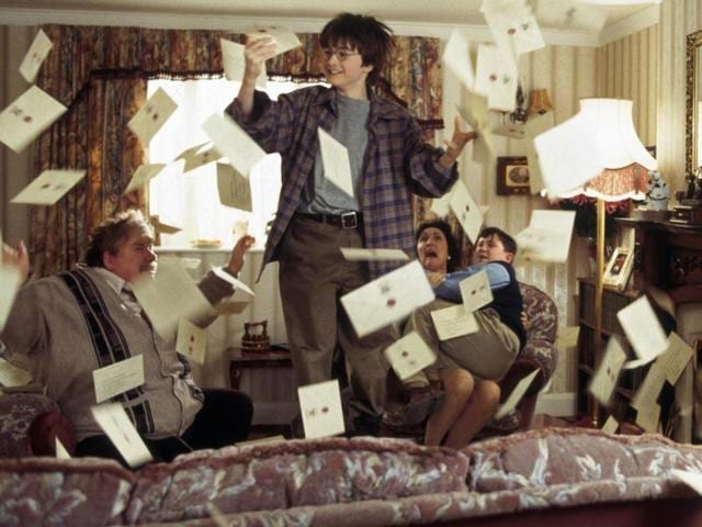 Mr H Potter, The Cupboard Under the Stairs, 4 Privet Drive, Little Whinging, Surrey. (Warner Bros. Pictures) Mr H Potter, The Cupboard Under the Stairs, 4 Privet Drive, Little Whinging, Surrey. (Warner Bros. Pictures)
