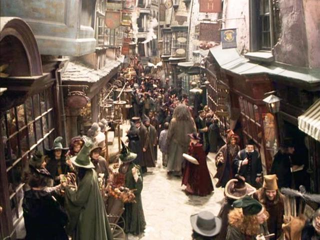 Diagon Alley. (Warner Bros. Pictures) Diagon Alley. (Warner Bros. Pictures)