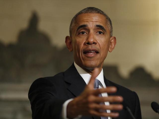 President Barack Obama speaks during a joint news conference with Greek Prime Minister Alexis Tsipras at Maximos Mansion in Athens, Tuesday, Nov. 15, 2016. (AP Photo/Pablo Martinez Monsivais) ) (AP) President Barack Obama speaks during a joint news conference with Greek Prime Minister Alexis Tsipras at Maximos Mansion in Athens, Tuesday, Nov. 15, 2016. (AP Photo/Pablo Martinez Monsivais) ) (AP)