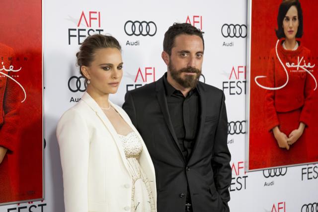 Director Pablo Larrain, right, and Natalie Portman, arrive at the 2016 AFI Festival Jackie Centrepiece Gala at the TCL Chinese Theatre on Monday. (Willy Sanjuan/Invision/AP) Director Pablo Larrain, right, and Natalie Portman, arrive at the 2016 AFI Festival Jackie Centrepiece Gala at the TCL Chinese Theatre on Monday. (Willy Sanjuan/Invision/AP)