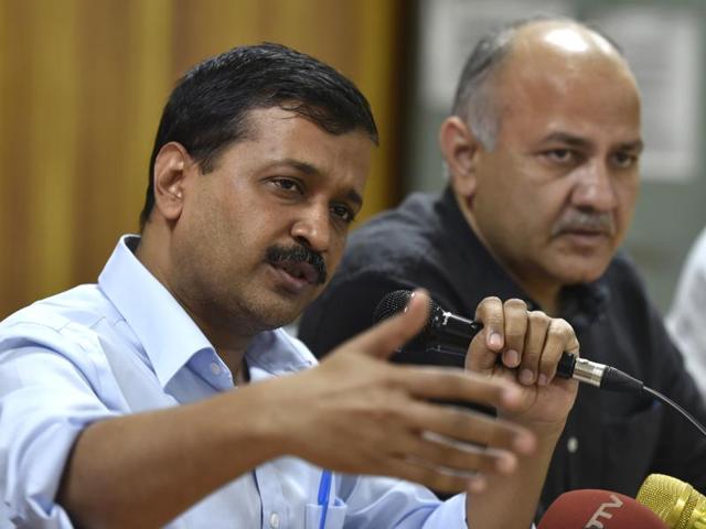 Delhi chief minister Arvind Kejriwal with deputy CM Manish Sisodia on November 14, 2016. (Raj K Raj/HT Photo) Delhi chief minister Arvind Kejriwal with deputy CM Manish Sisodia on November 14, 2016. (Raj K Raj/HT Photo)