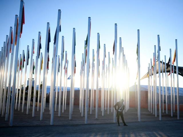 A Moroccan soldier stands guard outside the COP22 climate change conference in Marrakesh on November 14. (AFP Photo) A Moroccan soldier stands guard outside the COP22 climate change conference in Marrakesh on November 14. (AFP Photo)