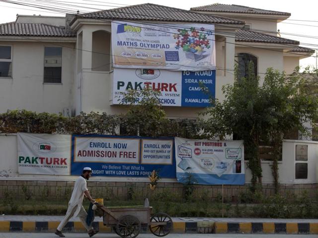 A Pakistani guard stands outside the Rawalpindi campus of Pak-Turk school in Pakistan, on November 16, 2016. Pakistan has ordered 400 Turk nationals associated with the Pak-Turk International chain of schools and colleges to leave the country in the next 72 hours. (AP) A Pakistani guard stands outside the Rawalpindi campus of Pak-Turk school in Pakistan, on November 16, 2016. Pakistan has ordered 400 Turk nationals associated with the Pak-Turk International chain of schools and colleges to leave the country in the next 72 hours. (AP)