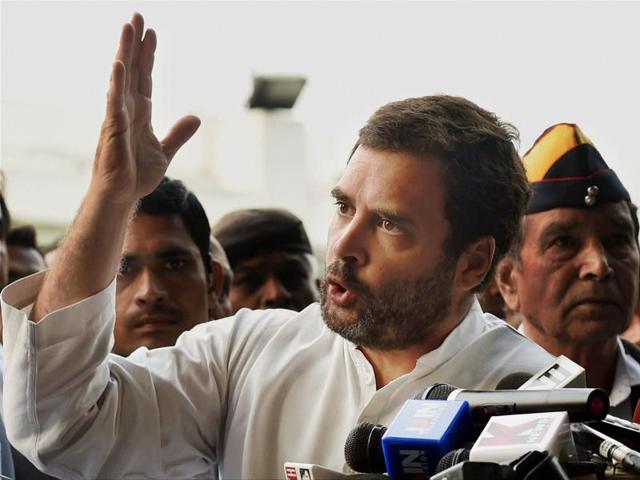 Rahul pointed out how each and every citizen in the country was suffering today because of demonetisation and have been put to immense hardships.(PTI)