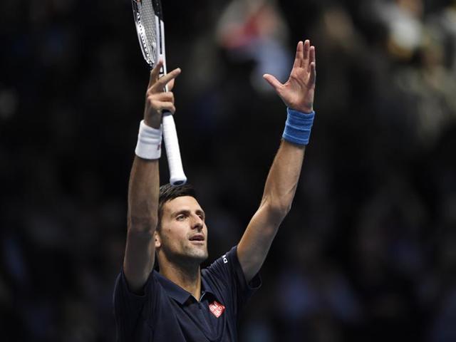 Novak Djokovic improved his career record to 8-0 against Milos Raonic as he entered the semi-finals of the ATP finals. (REUTERS) Novak Djokovic improved his career record to 8-0 against Milos Raonic as he entered the semi-finals of the ATP finals. (REUTERS)