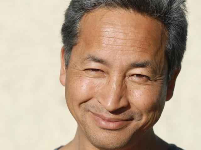 Sonam Wangchuk has been attempting to solve the problem of lack of water for agriculture in the desert landscapes of the western Himalayas by building “Ice Stupas”.(Twitter Photo- Ice stupa project)